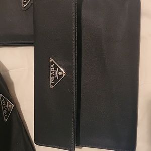 PRADA Tessuto Nylon Large Wallet Black